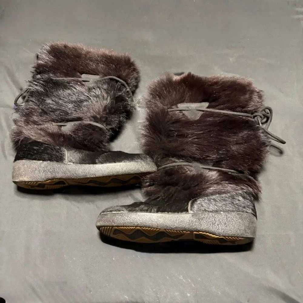 Taiga Italy Leather Fur Lined Winter Boots Women's EU 40 Oscar Style Après Ski